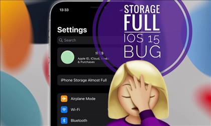 مشکل پر شدن حافظه داخلی دستگاه پس از بروزرسانی به iOS 15